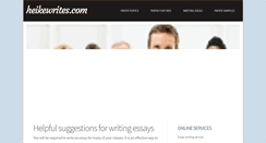 Desktop Screenshot of heikewrites.com